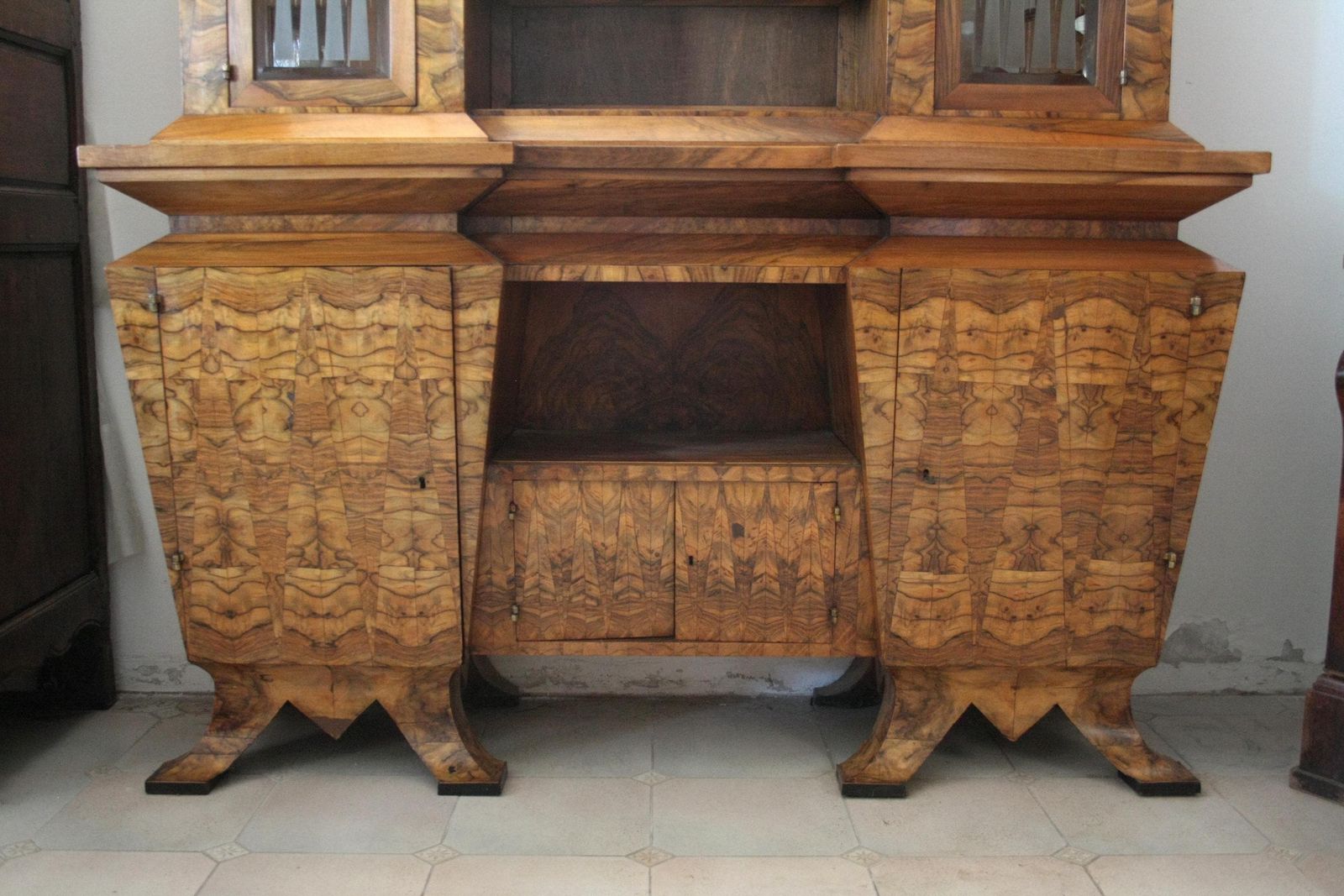 Art Deco Two Body Sideboard, Italy, Rome, Made For Minister Bottai In 1933 photo for sale