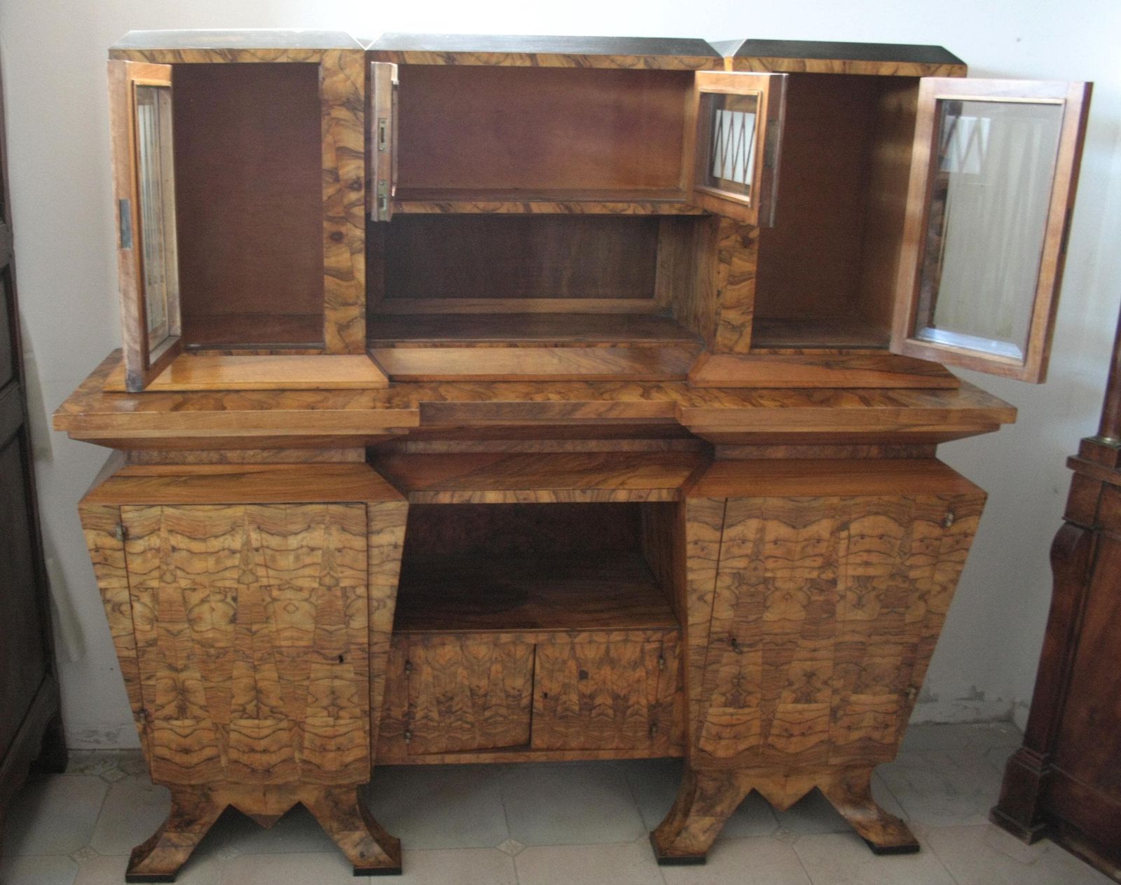 Art Deco Two Body Sideboard, Italy, Rome, Made For Minister Bottai In 1933 photo vinterior