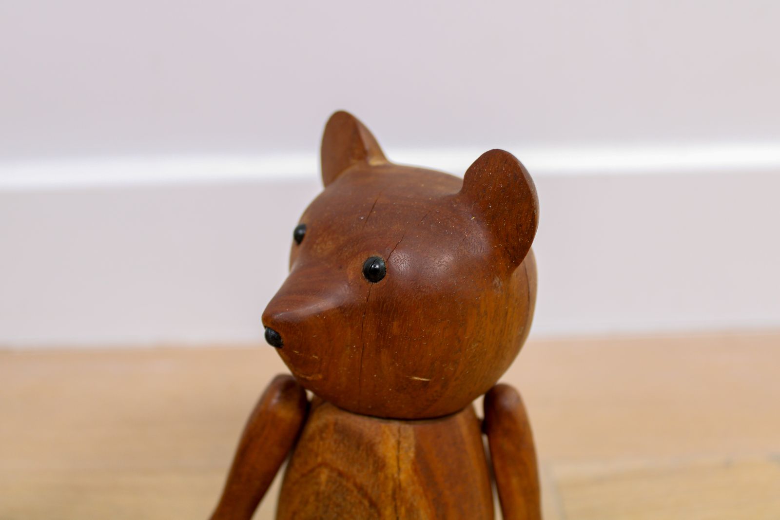 A Pair Mid Century Danish Teddy Bears In Teak   Kay Bojesen Style photo for sale