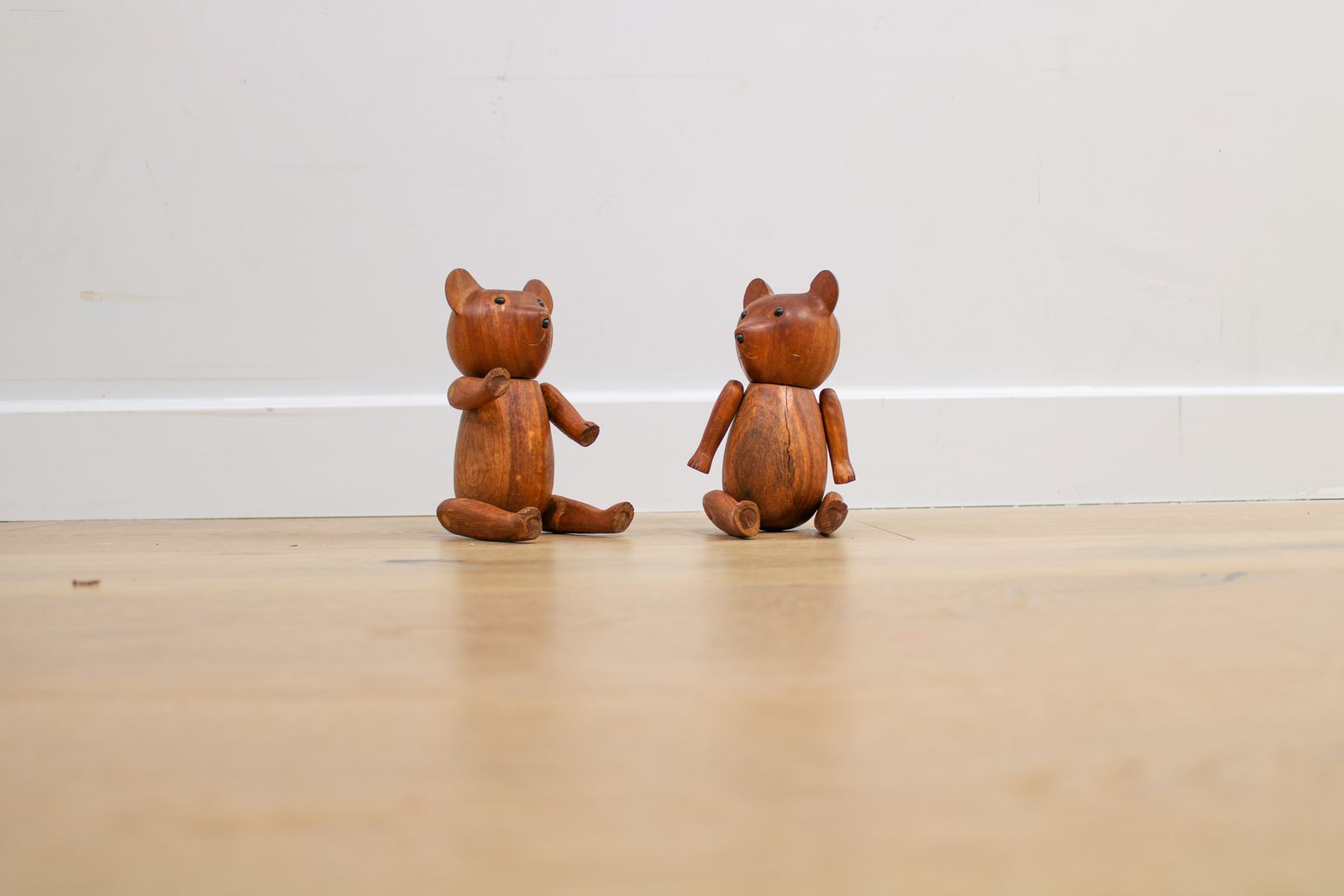 photo furniture A Pair Mid Century Danish Teddy Bears In Teak   Kay Bojesen Style