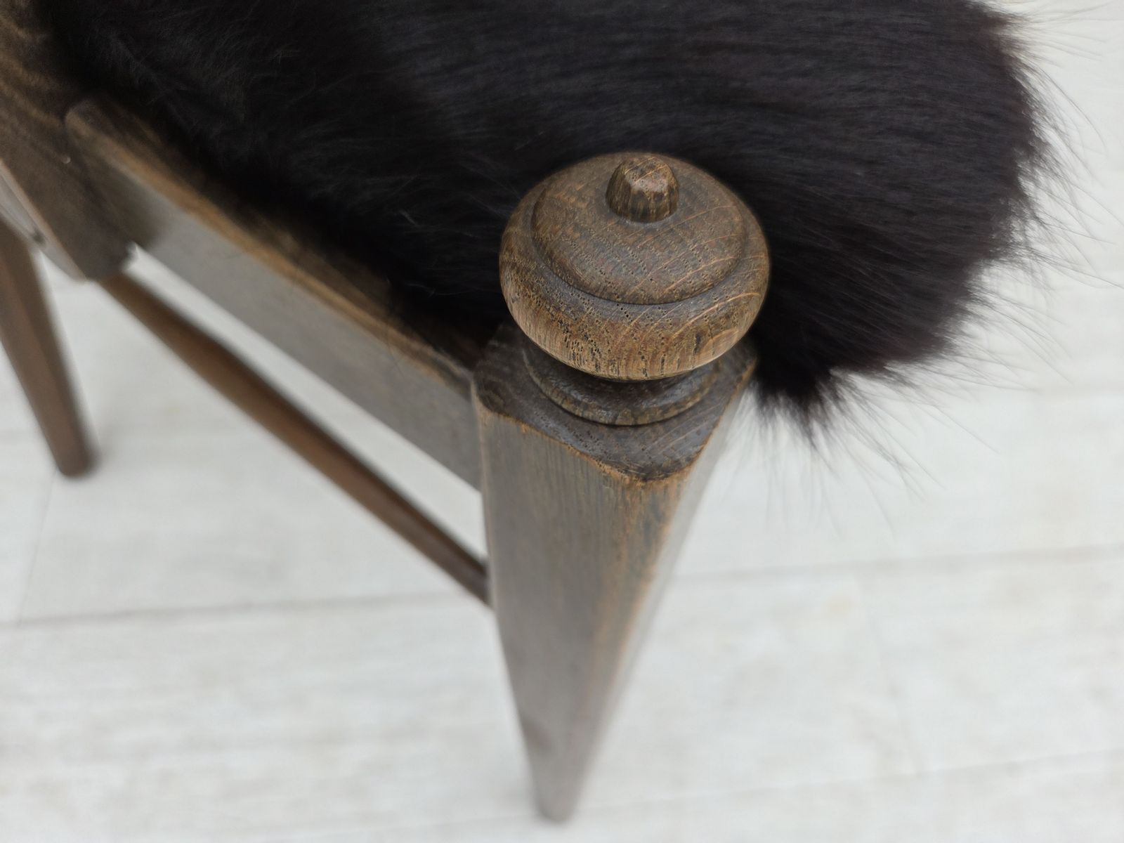 1960s, Danish High Backed Armchair, Reupholstered, Furniture Cowhide, Oak. photo furniture
