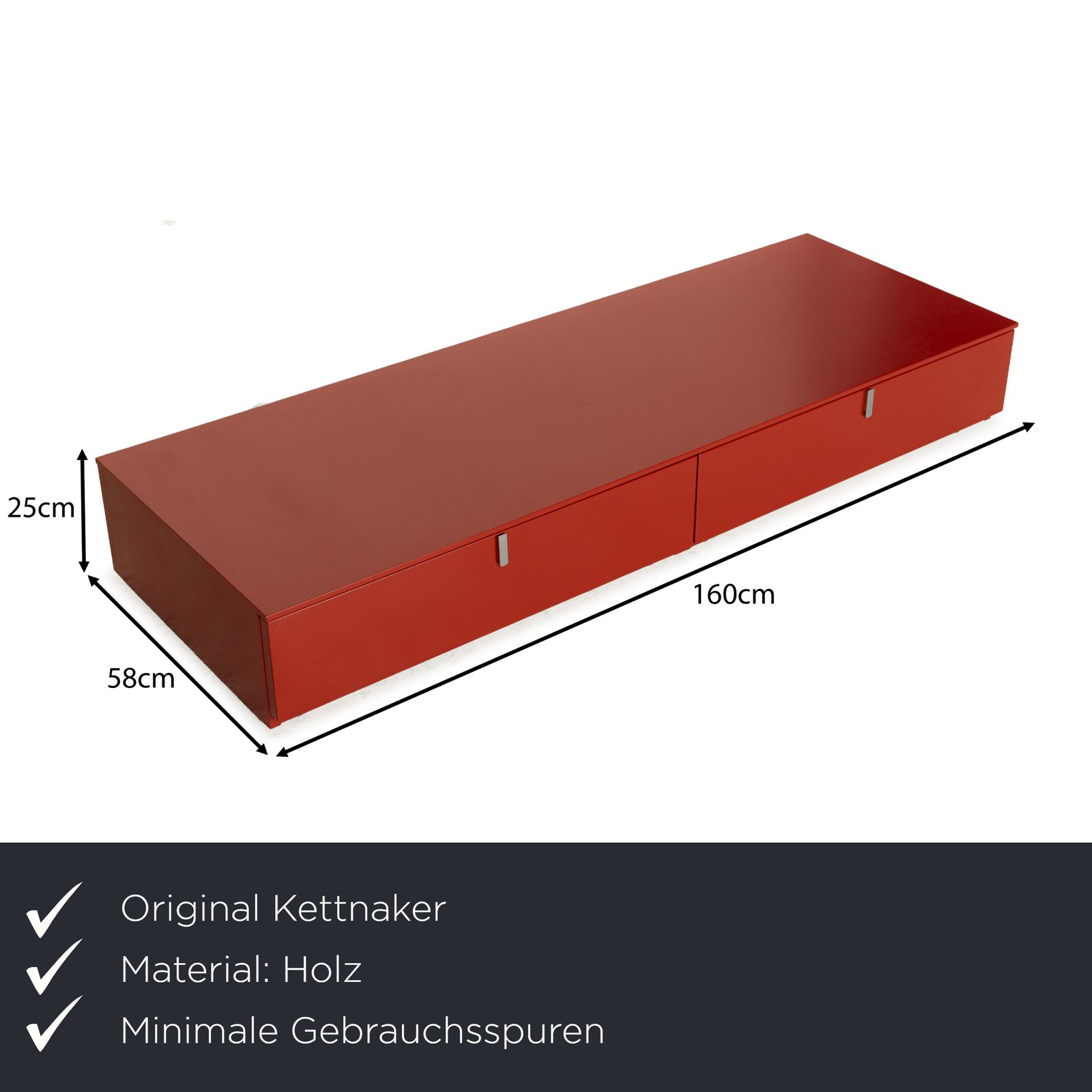 Kettnacker Wooden Sideboard Red Lowboard photo furniture