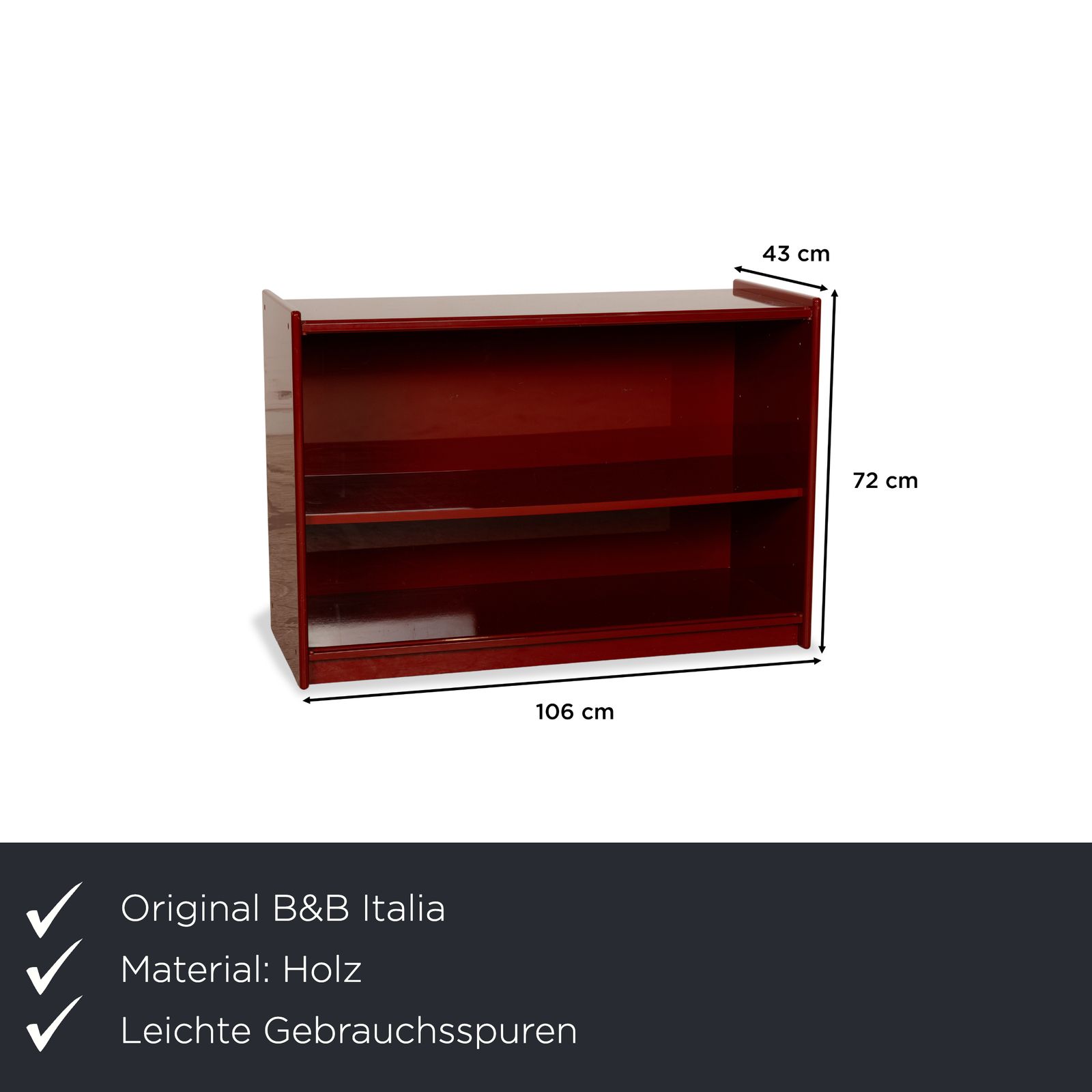 B&B Italia Olinto Wooden Sideboard Red photo furniture