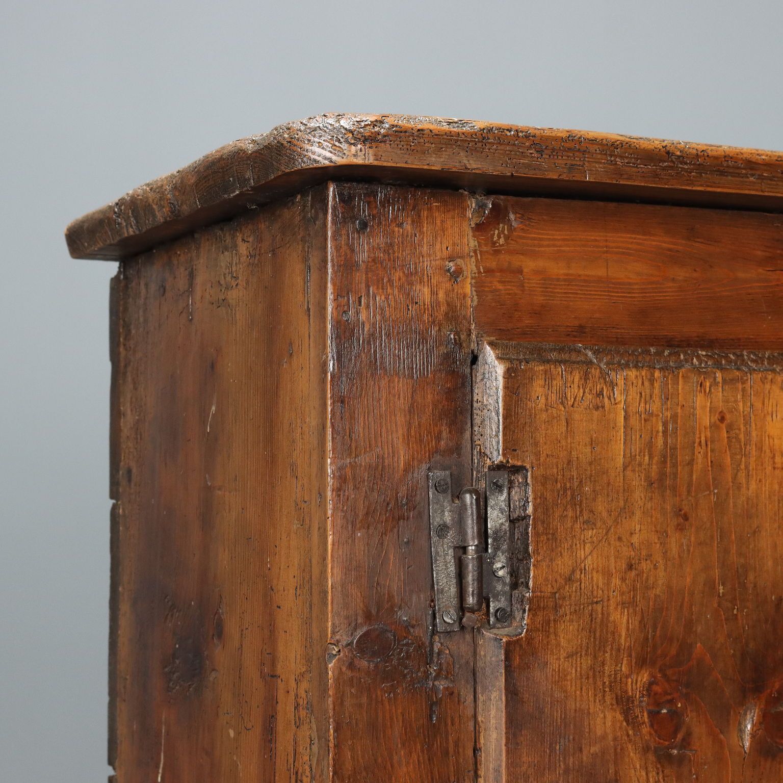 Antique Cabinet Walnut Painted Fir Restorations Italy XVII Century photo Furniture