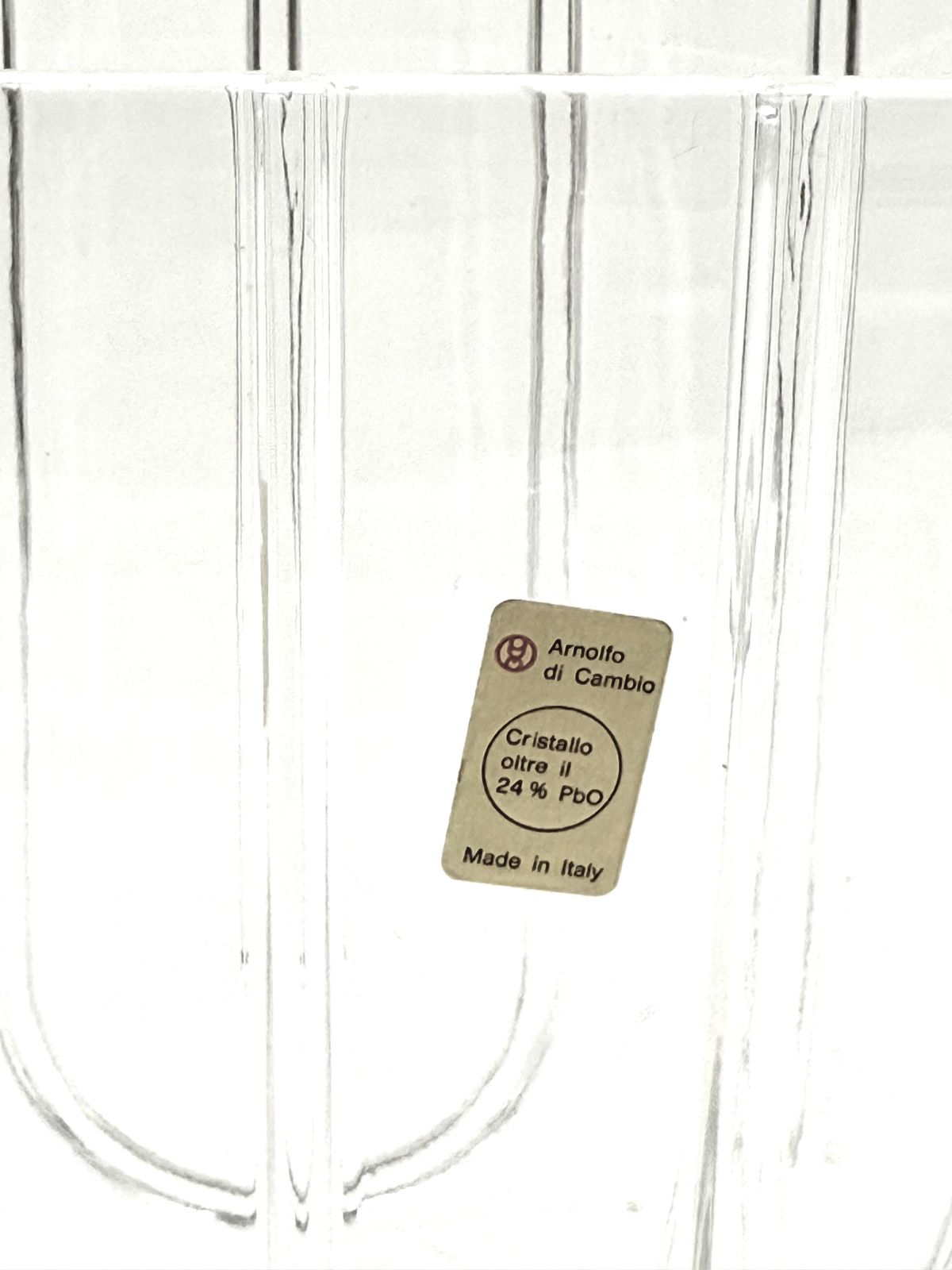 photo for sale Modern Crystal Vase, Laura Griziotti For Arnolfo Di Cambio 1968