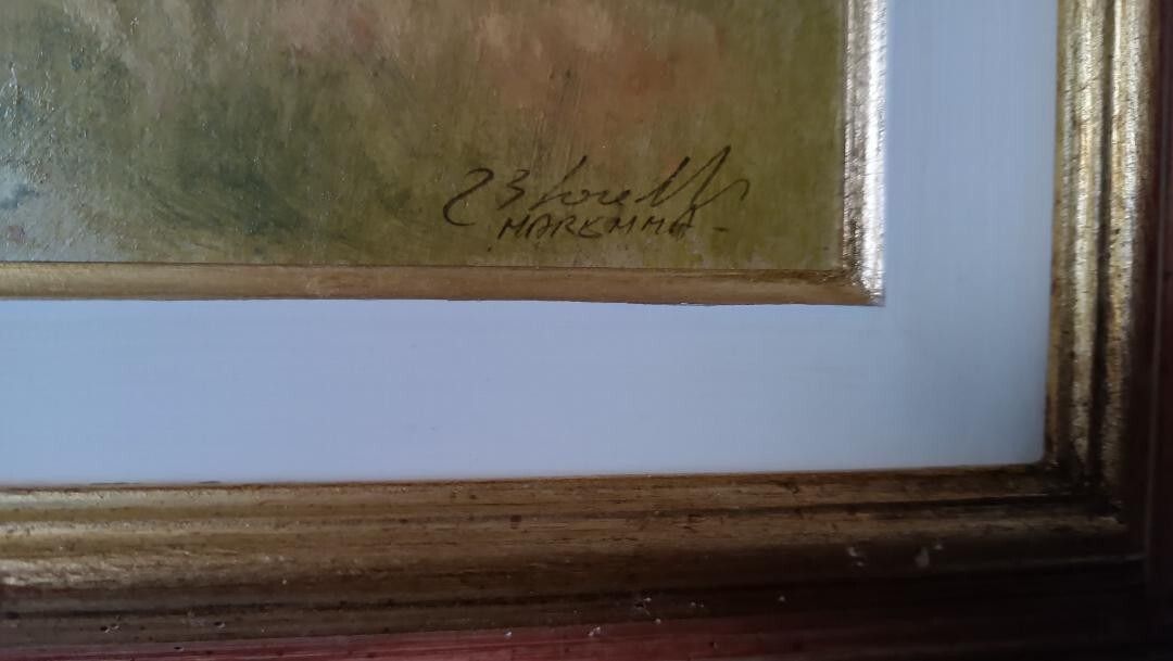 Oil Painting Cardboard Landscape Maremma Bruno Loretti (Livorno 1940) photo vinterior
