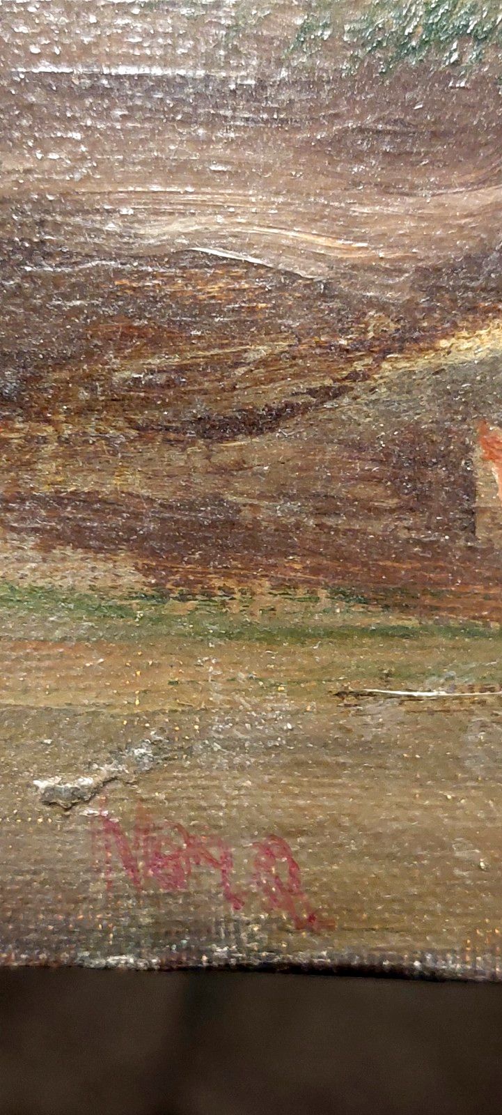 photo furniture Oil On Canvas Painted Landscape Style Eighteenth Century Italy
