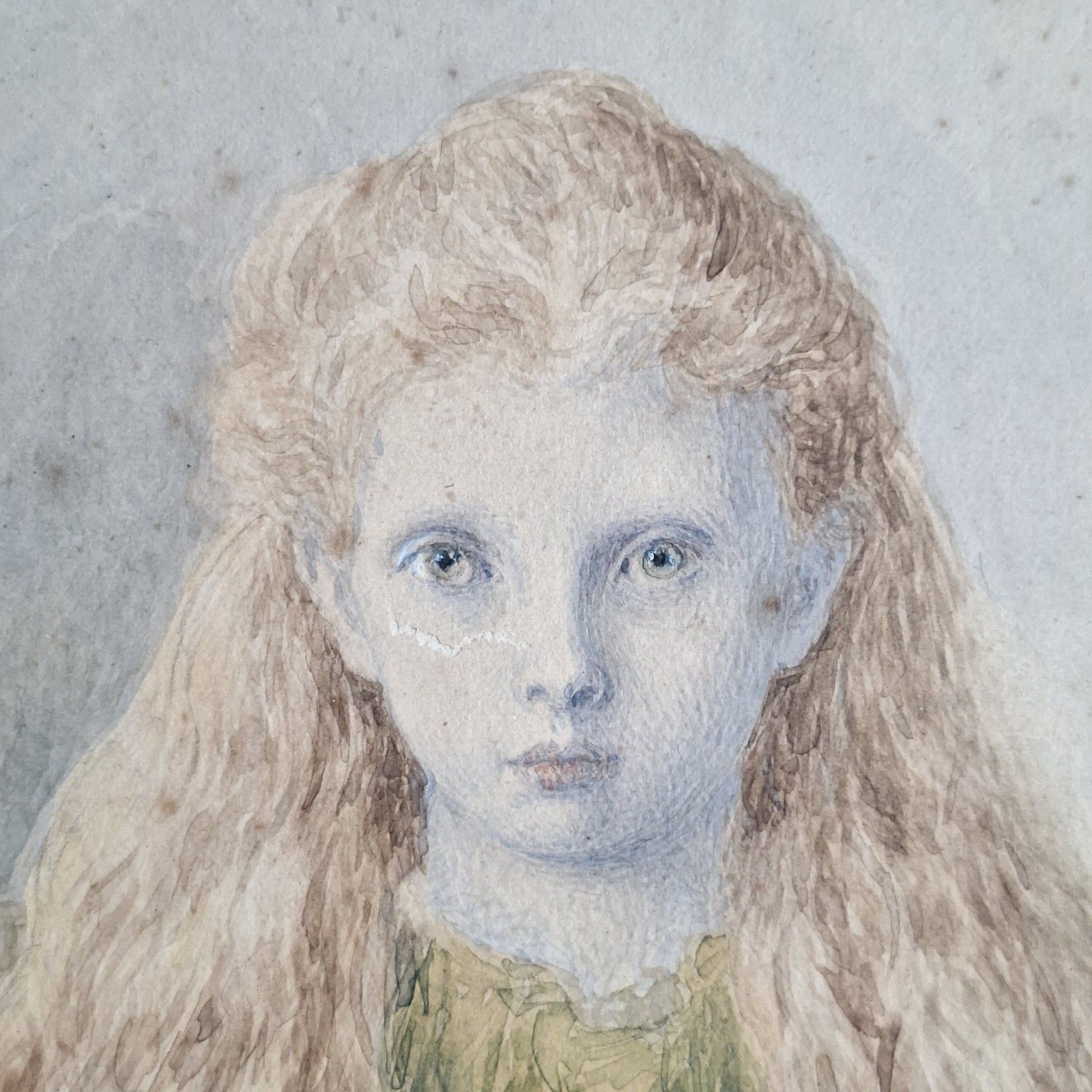 Richard Doyle Original Watercolour Painting Lady Victoria Leveson Gower 1877 photo for sale