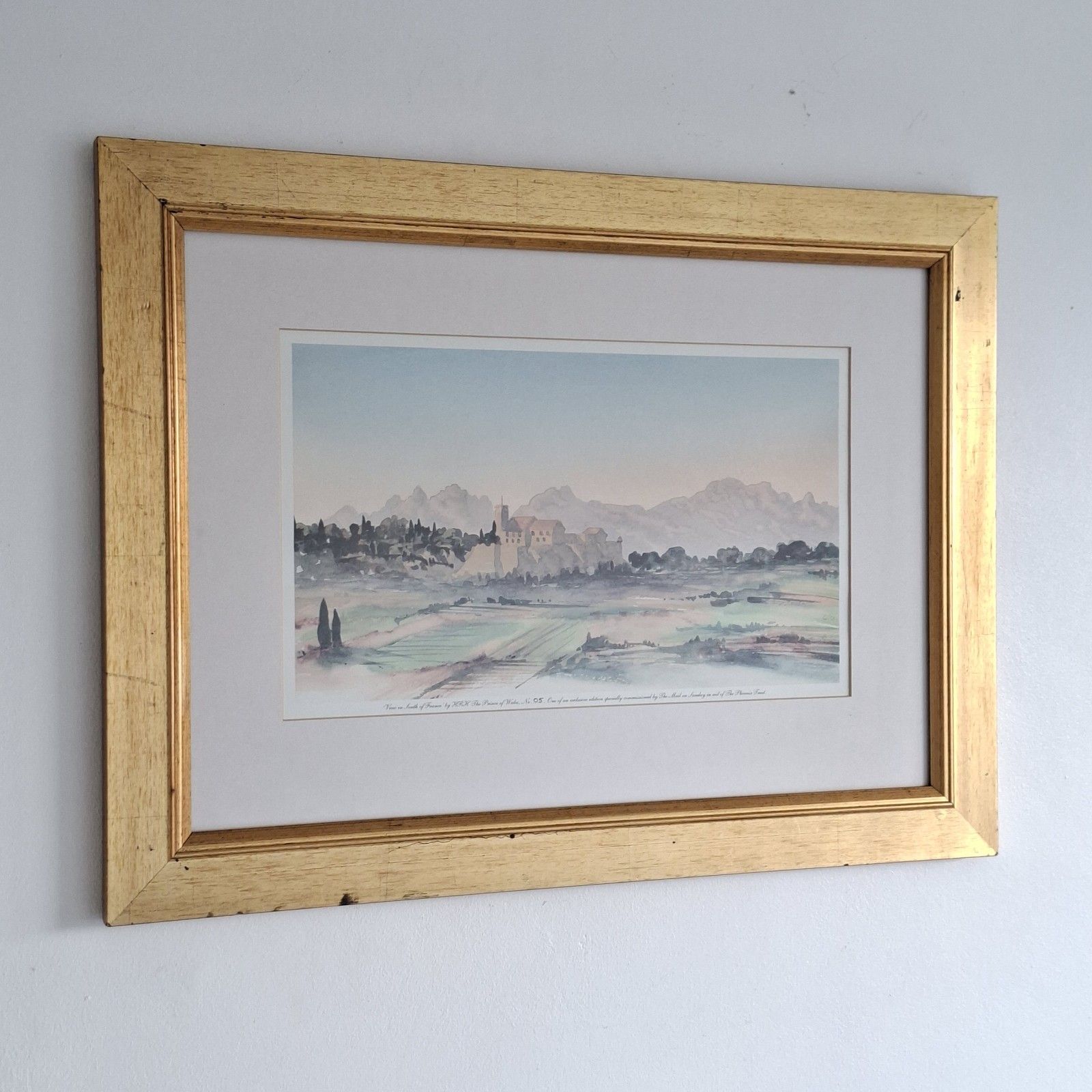 Hrh Prince Of Wales View In South Of France Limited Edition Print No 5 Framed