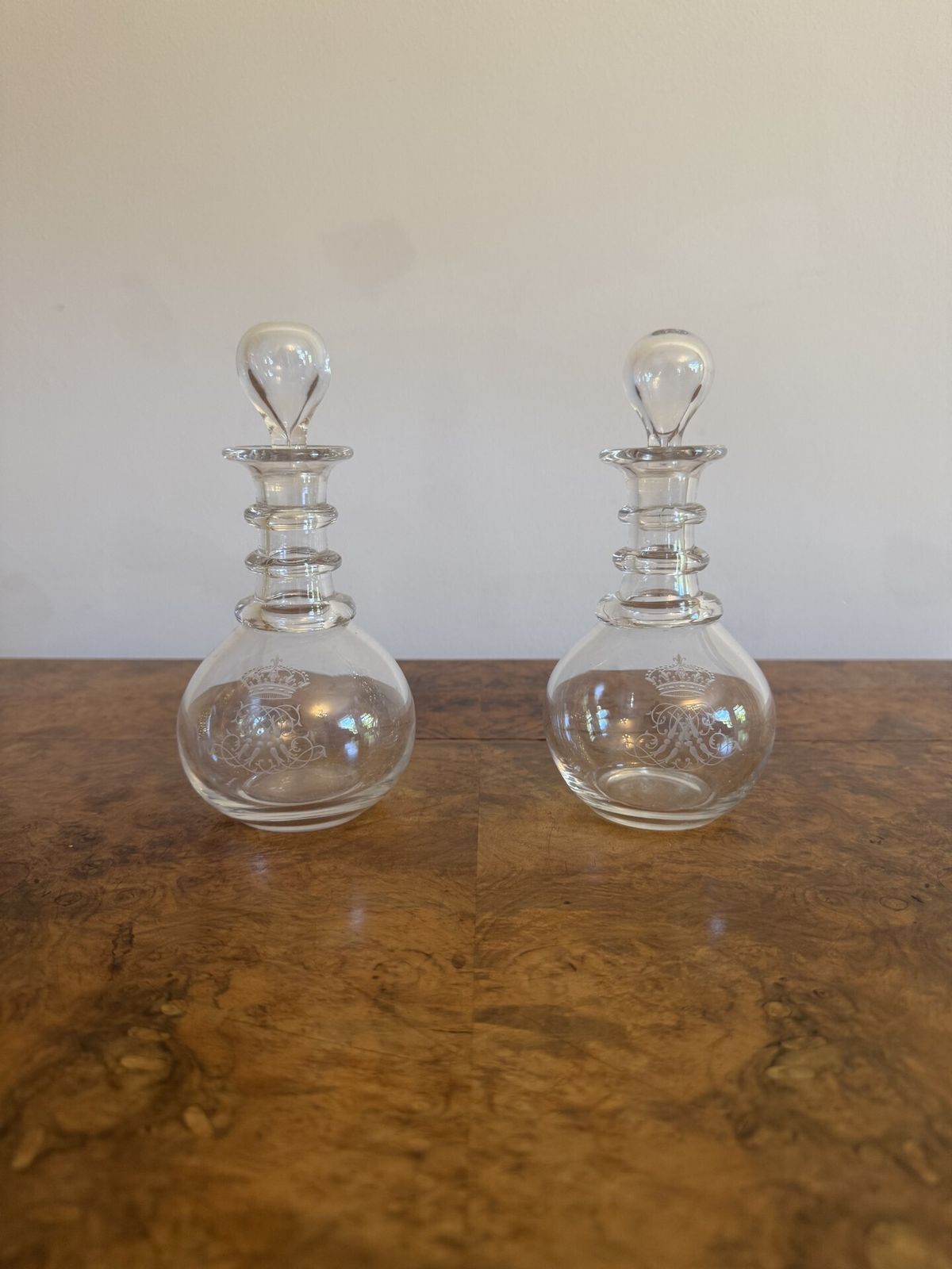 Pretty Pair Of Antique Decanters