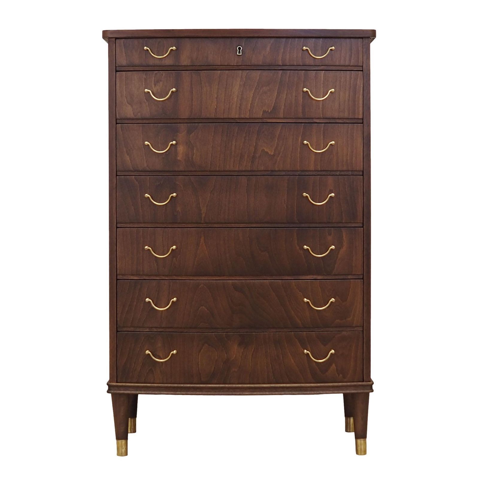 Walnootfineer Ladekast, Deens Design, Ca. Jaren 1960, Productie: Denemarken