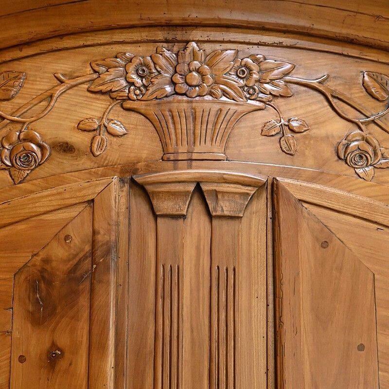 Nantaise Cherrywood Wardrobe, Louis XV Style – Part 1 Of The 19th Century photo furniture