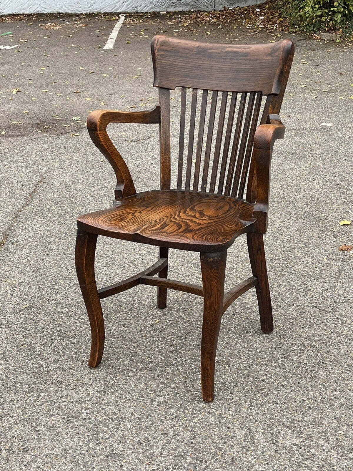 Edwardian Oak Desk Chair , Superb Quality, Stamped Boardmans photo vinterior