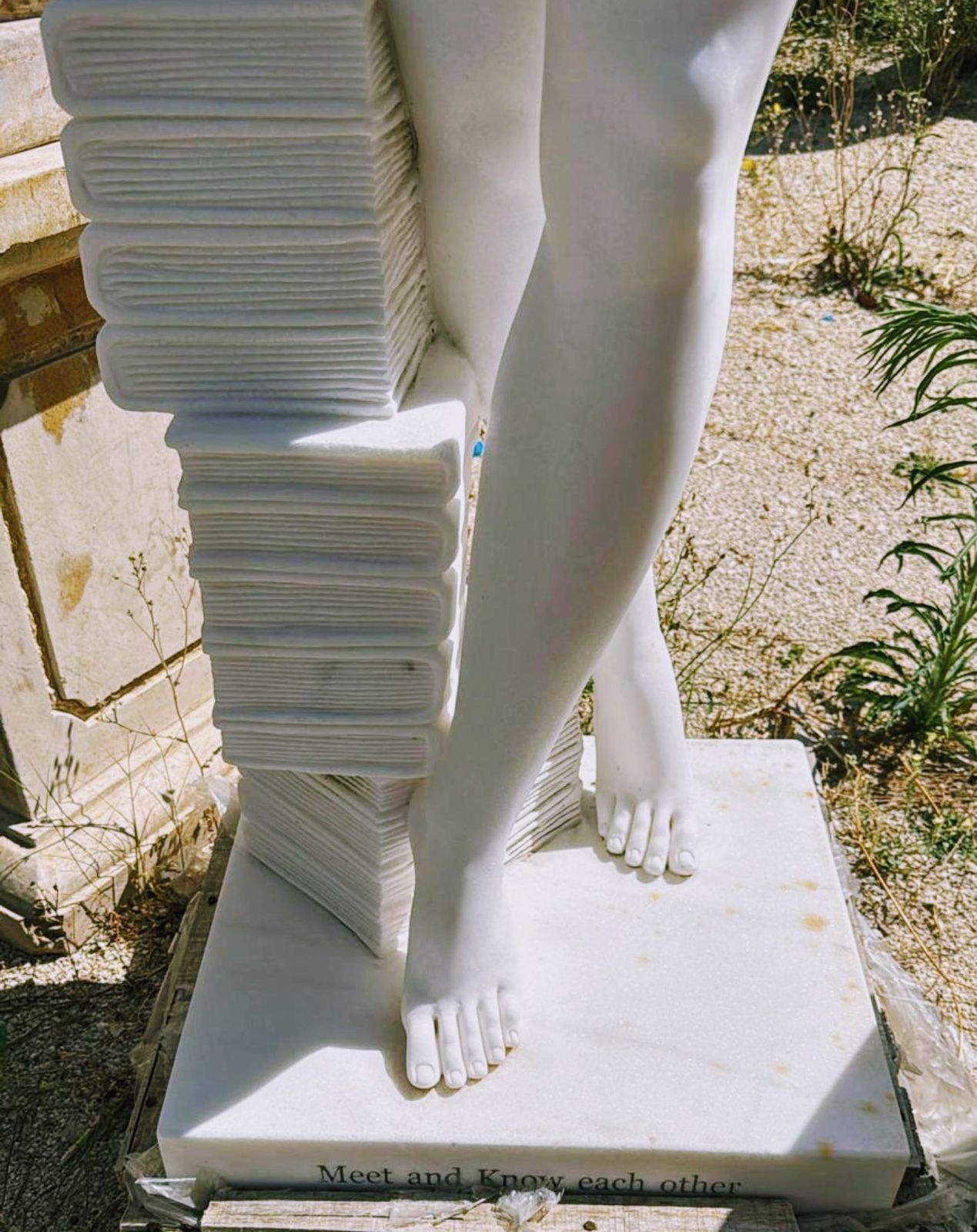 Splendid Beautiful French White Carrara Marble Library Girl   Delivery Available 0269. photo Garden Decor