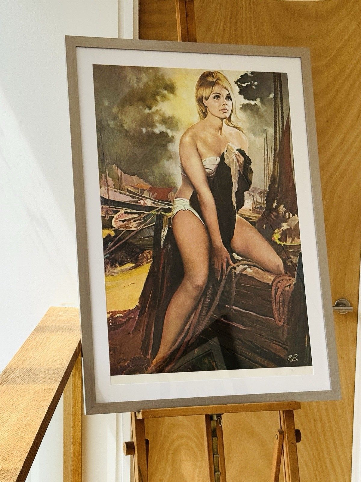 “Beach Girl” Pin Up Poster 1960’s By Ernest Ratcliff Limited Edition 75/100 photo for sale