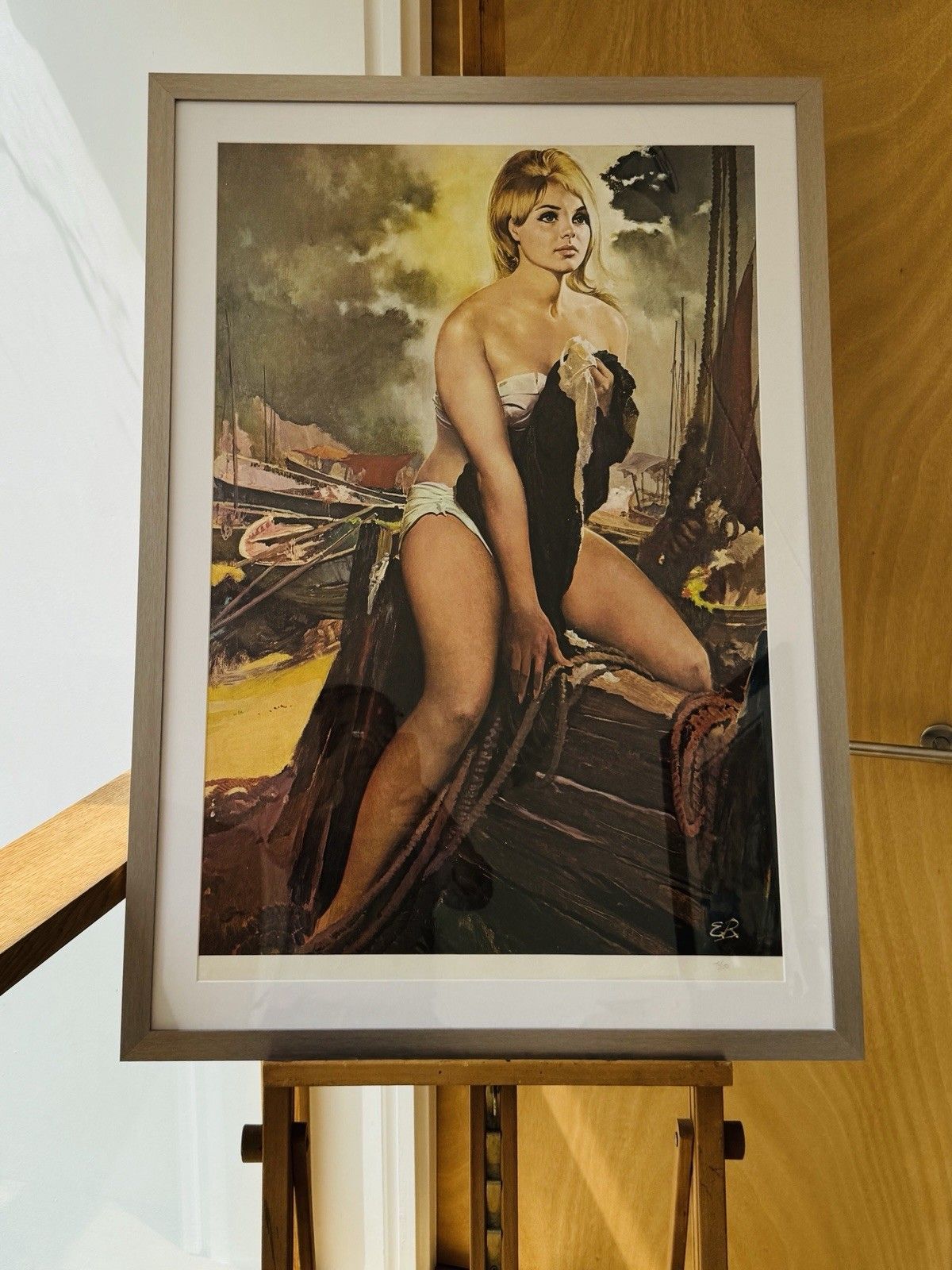 150.0 “Beach Girl” Pin Up Poster 1960’s By Ernest Ratcliff Limited Edition 75/100 photo