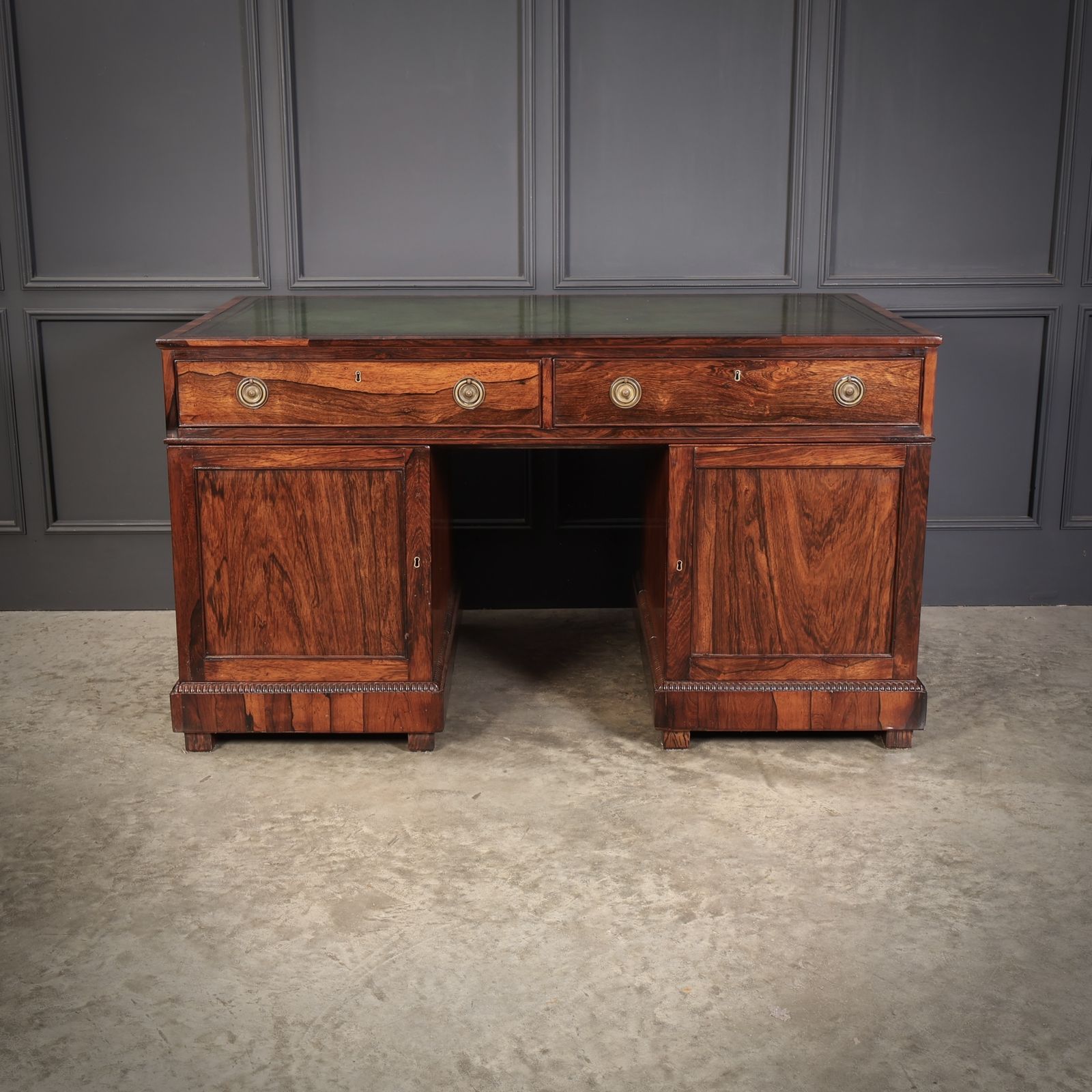 Furniture Rare William IV Rosewood Partners Desk photo