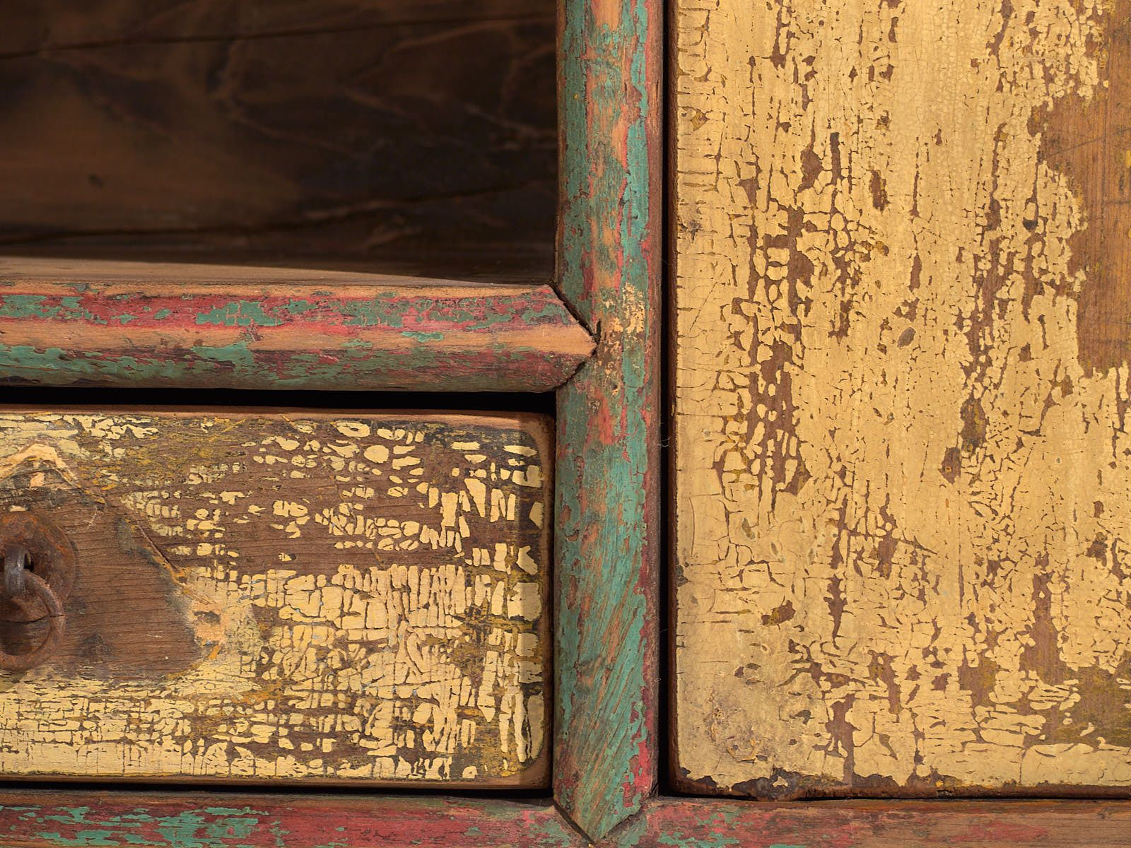 Furniture Antique Wabi Sabi Style Base Cabinet (C.1900) #35 photo