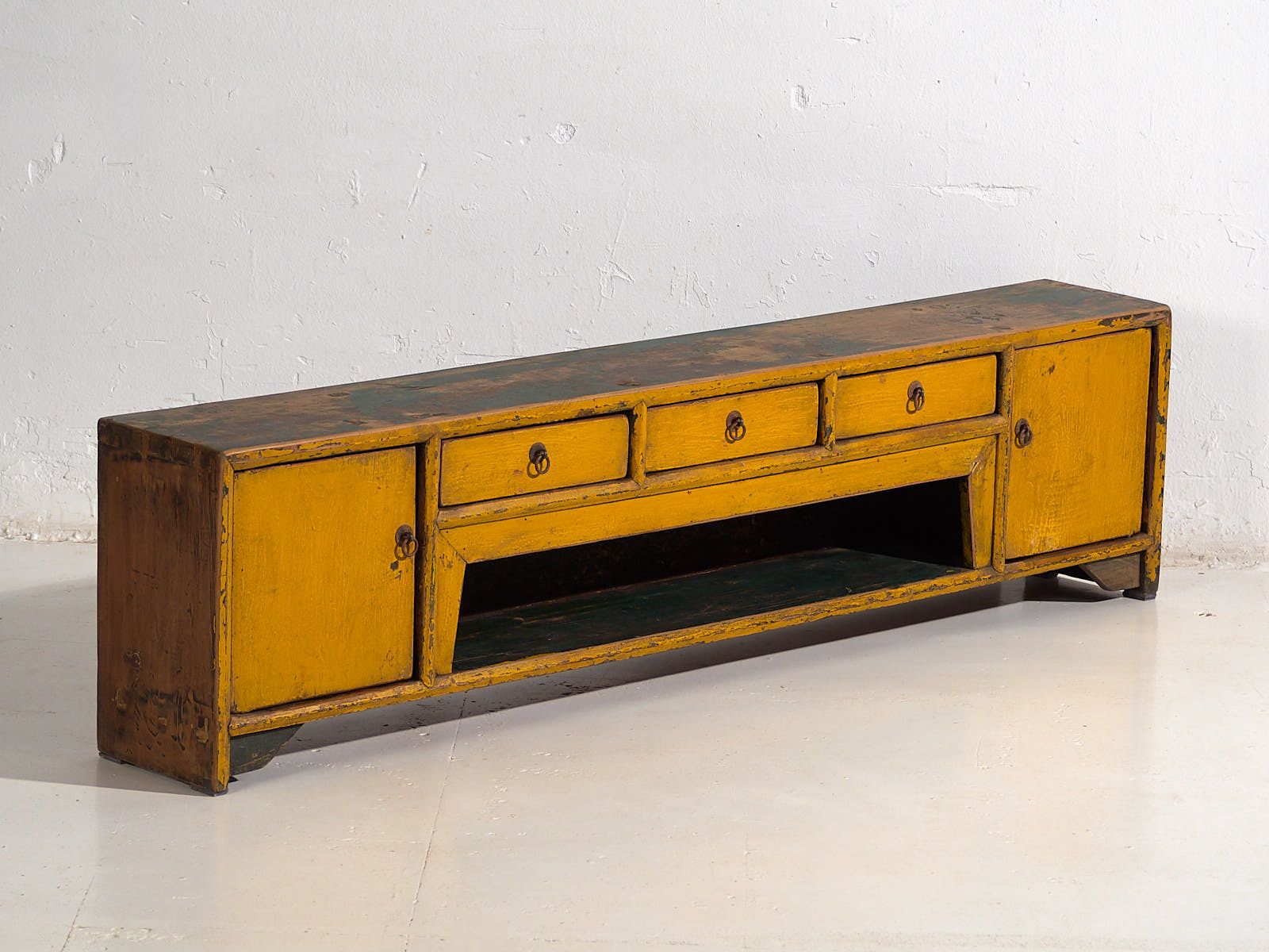 Antique Yellow Tv Cabinet (C.1900) #18