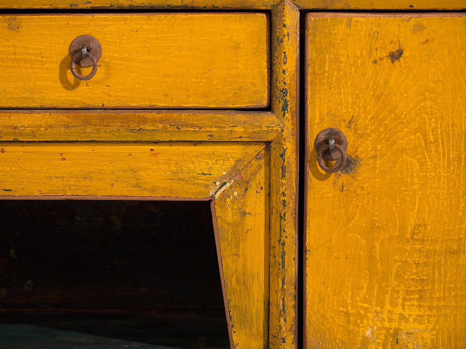 photo vinterior Antique Yellow Tv Cabinet (C.1900) #18