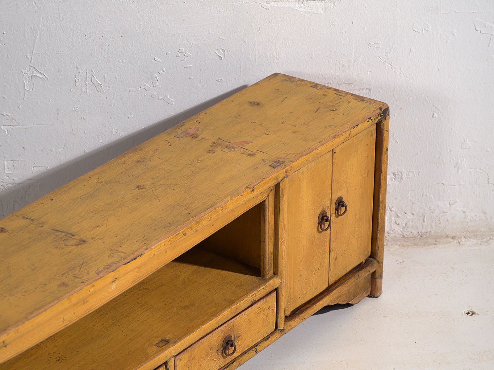 Antique Yellow Base Cabinet (C.1900) #19 photo for sale