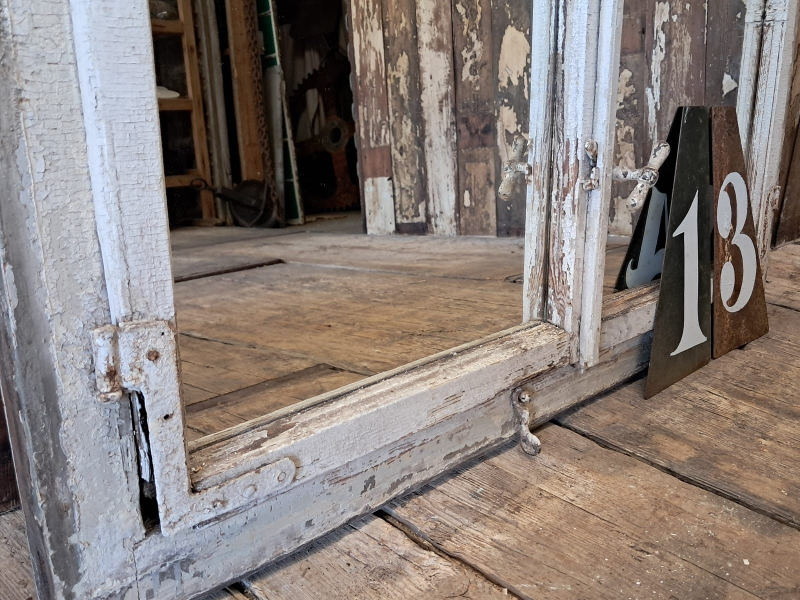 Wooden Mirrored Window No.13, 1950s photo 625.0