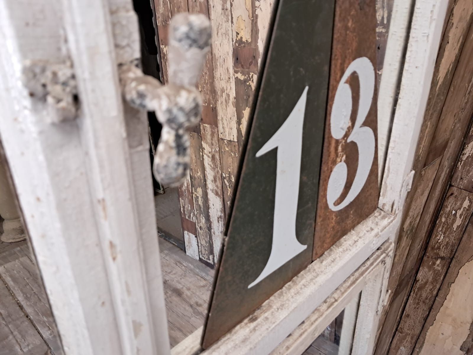Wooden Mirrored Window No.13, 1950s photo vintage