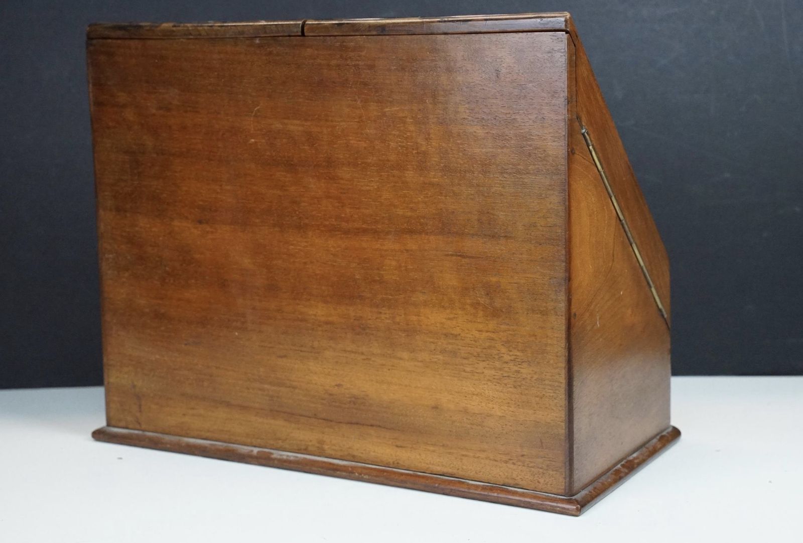 19 Century Walnut Writing Box With Key Desktidy photo vinterior