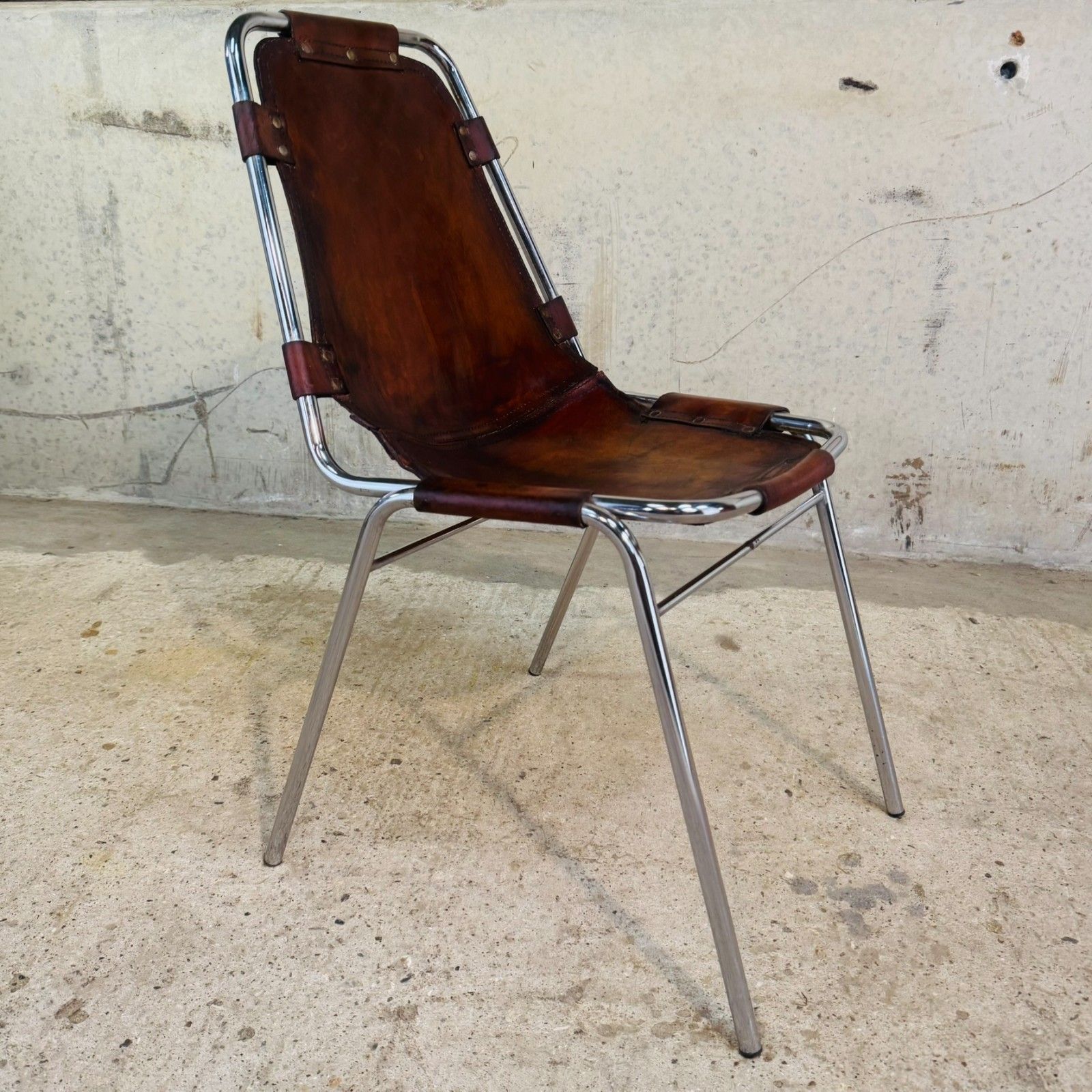 2950.0 4 Les Arcs Chair – Tan Leather Iconic 1960s Design By Charlotte Perriand #474 photo