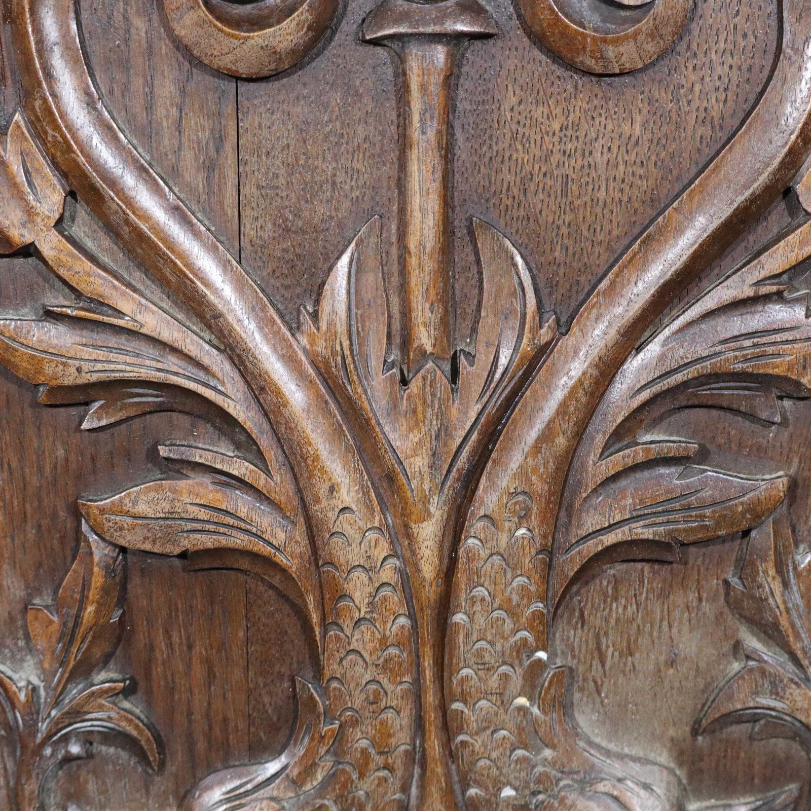 Antique French Wooden Panel Over Door Fronton Old Rectangular Carved Wall Decoration Architectural Salvage photo Art