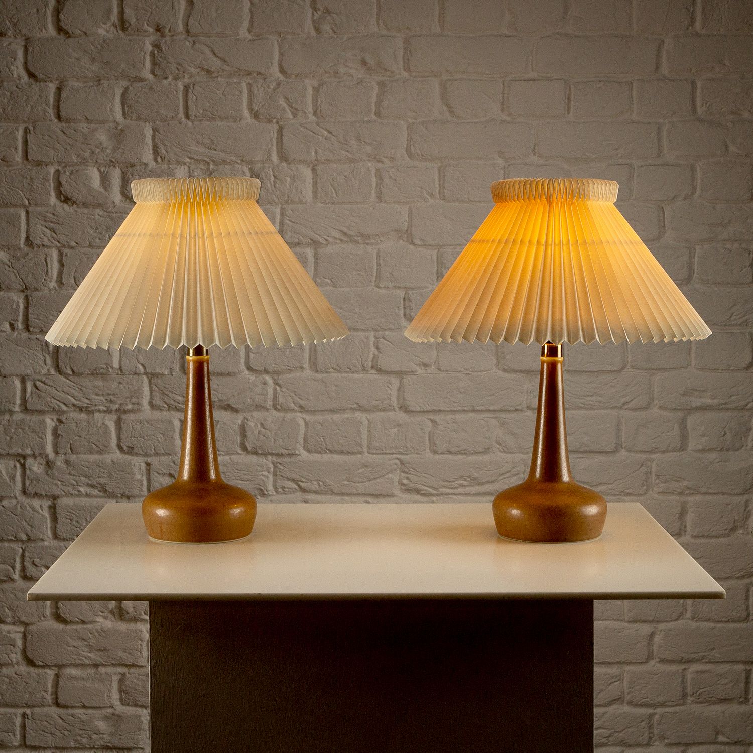 Pair Of Le Klint Palshus Stentöj Model 311 Lamps, Denmark 1960s photo Lighting