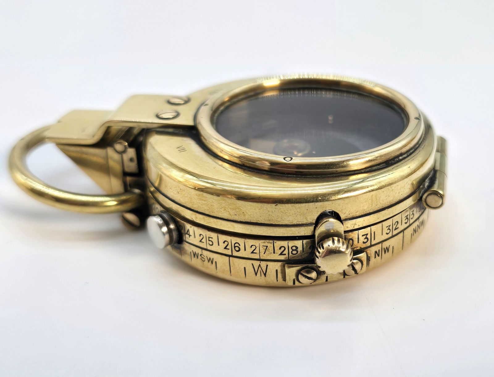 photo for sale A  Brass English Compass Of A Type Used By Officers In Ww1, Circa 1914