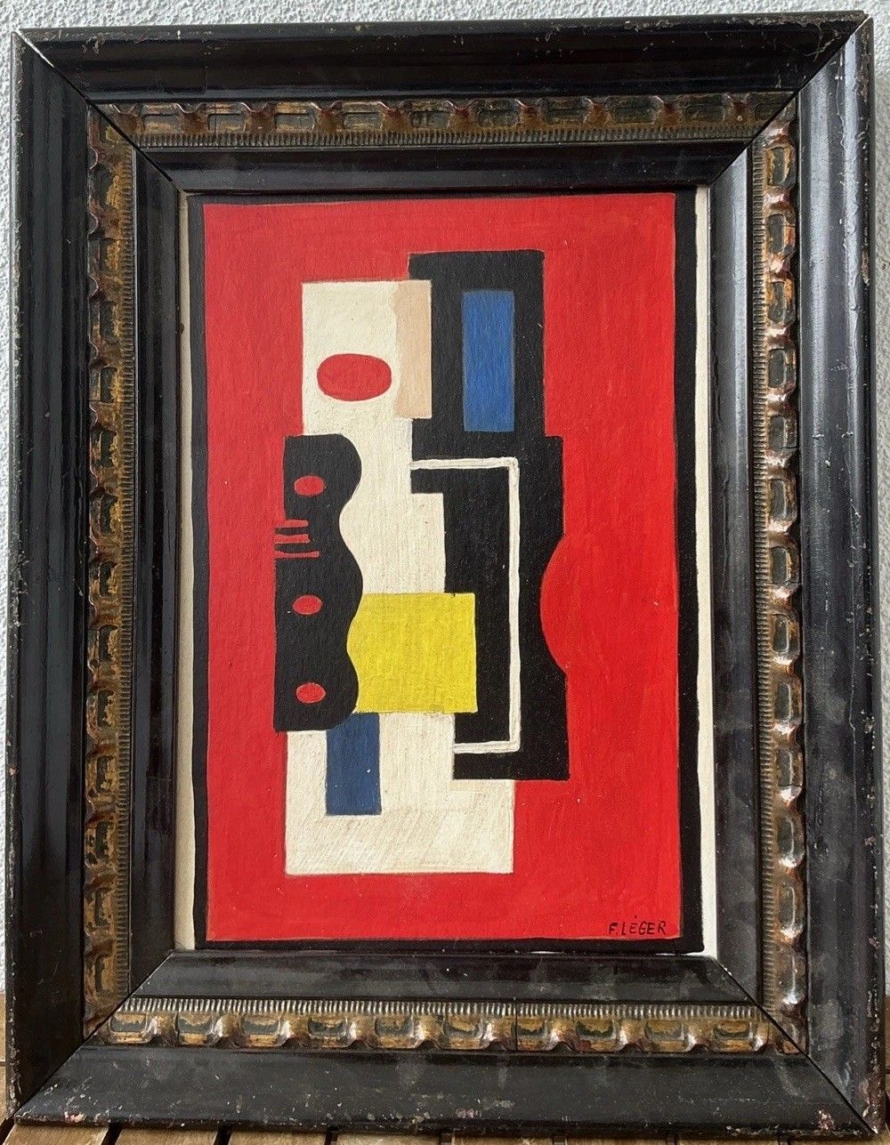 Beautiful Painting Fernand Leger Painting Oil On French Painter Old photo for sale