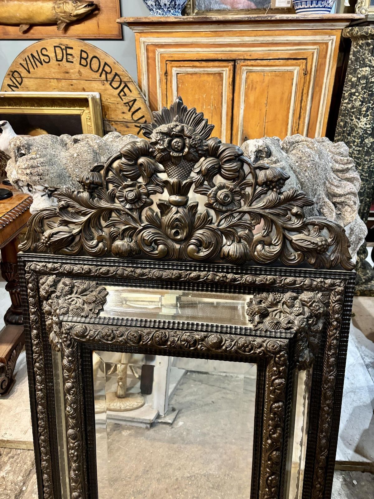 Dutch 19th Century Cushion Mirror photo furniture