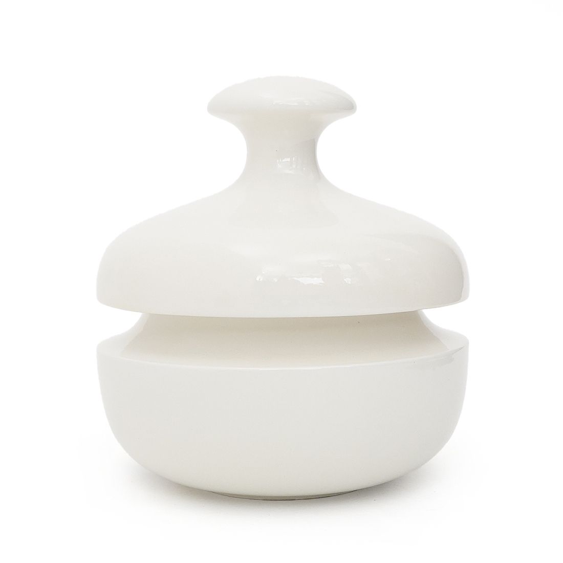 White Ceramic Vase With Lid By Enzo Bioli For Il Picchio, 1970s
