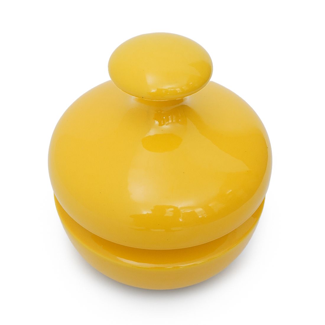 Yellow Ceramic Vase With Lid By Enzo Bioli For Il Picchio, 1970s photo furniture