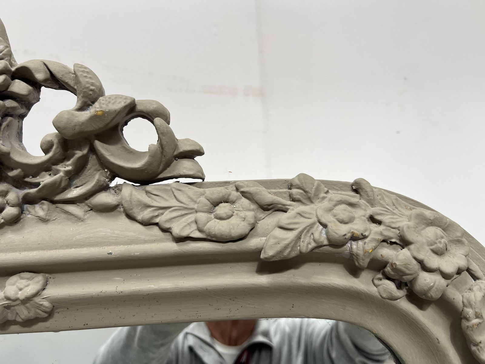 Louis XV Style Mirror In Wood And Patinated Stucco, 20th Century photo 671.63