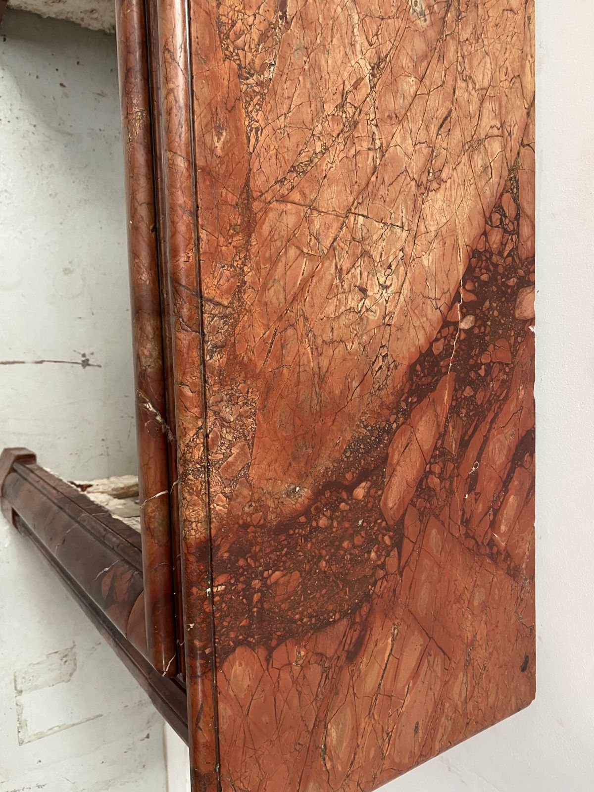 Louis Philippe Fireplace In Red Breccia Marble, 19th Century photo furniture