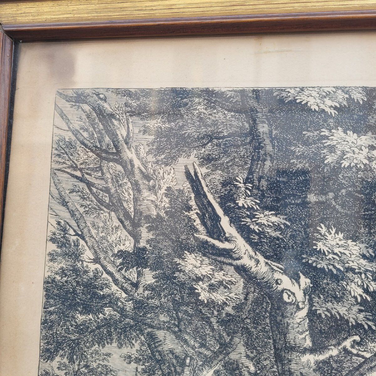 photo for sale Framed Engraving, View Of Gray Franche Comté, 18th Century