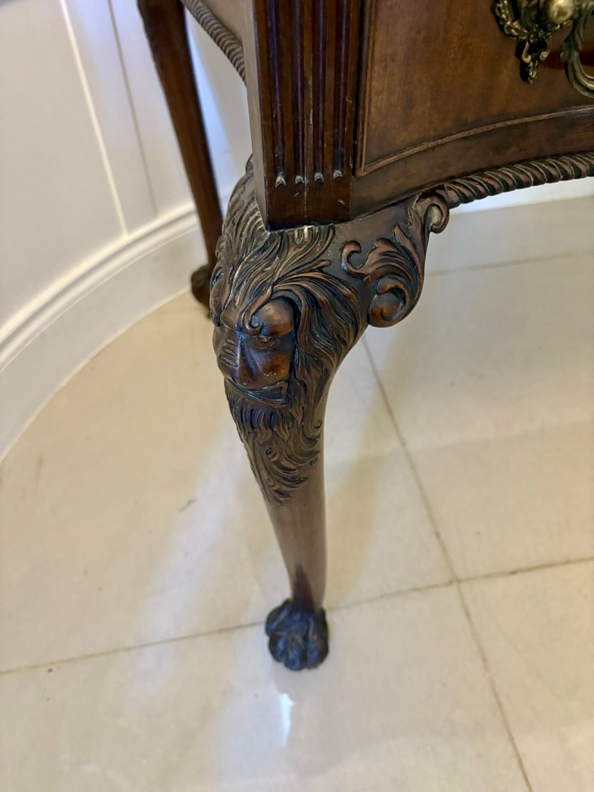 Antique 19th Century Quality Carved Mahogany Desk photo vinterior