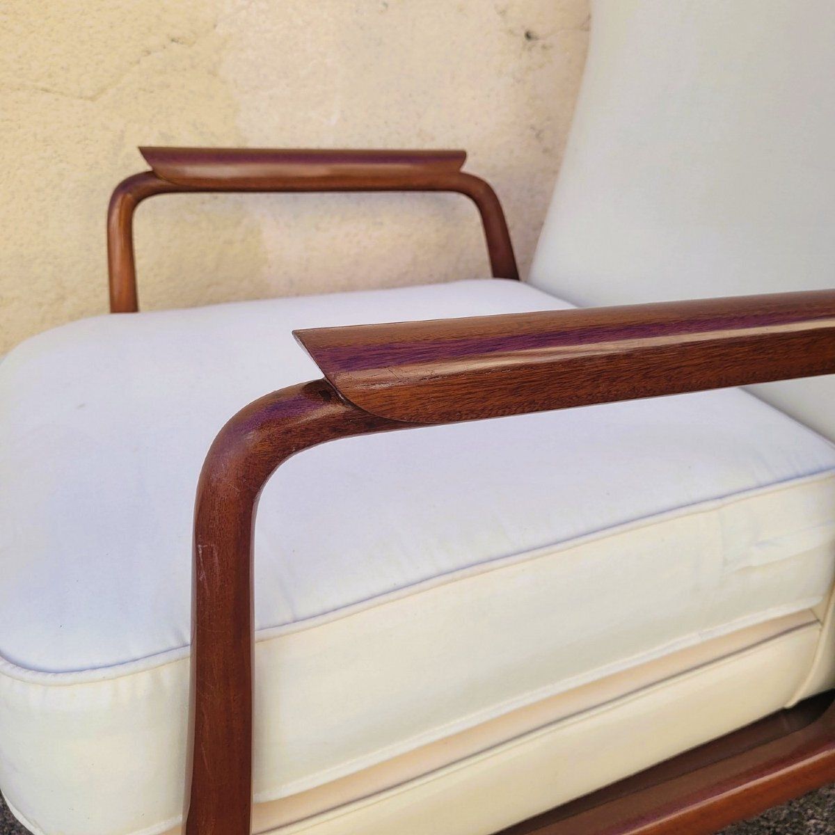 Pair Of Armchairs In The Style Of G Scapinelli, Late 20th Century photo vinterior