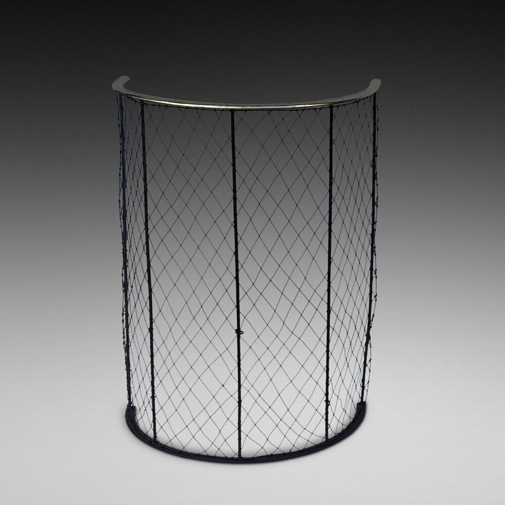 Victorian Brass And Wire Mesh Nursery Fender