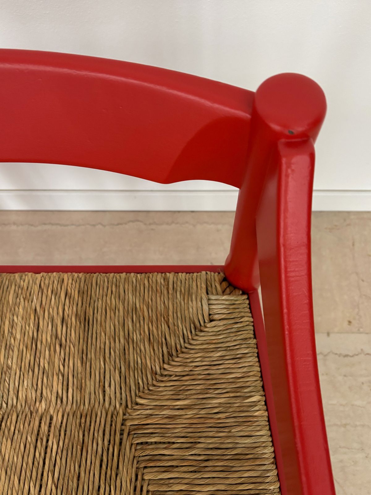 Vico Magistretti For Cassina Red Dining Chairs Model Carimate, Italy 1960s photo buy