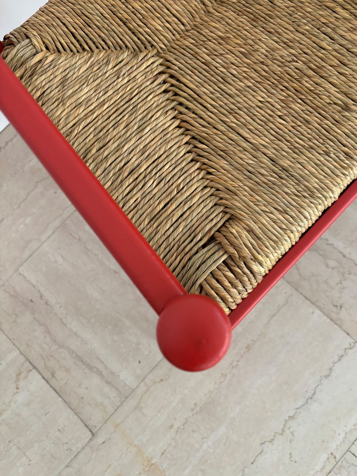 photo furniture Vico Magistretti For Cassina Red Dining Chairs Model Carimate, Italy 1960s
