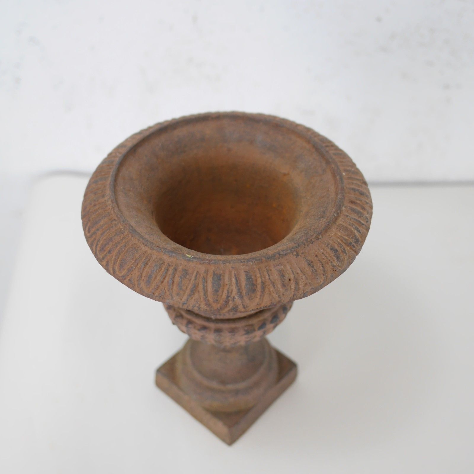 Garden Decor Small Miniature Cast Iron French Campana Urn Planter Victorian Style #102894 photo