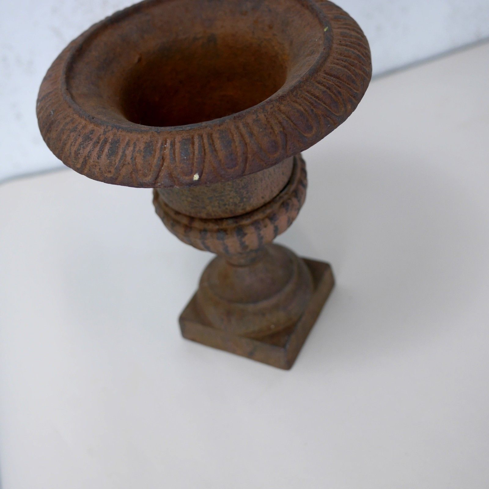 70.0 Small Miniature Cast Iron French Campana Urn Planter Victorian Style #102894 photo