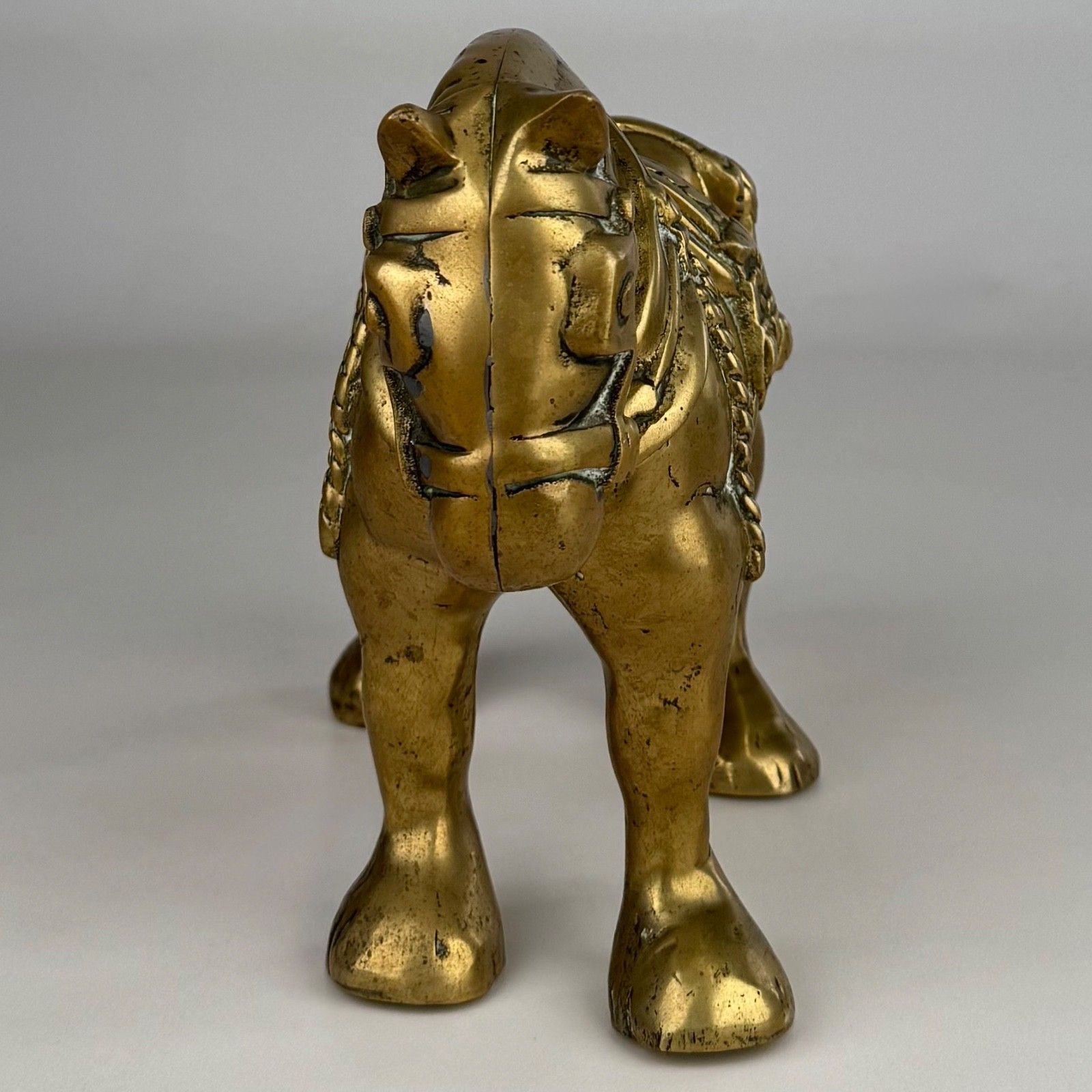 photo furniture Antique 19th Century Brass Sculpture Of A Horse