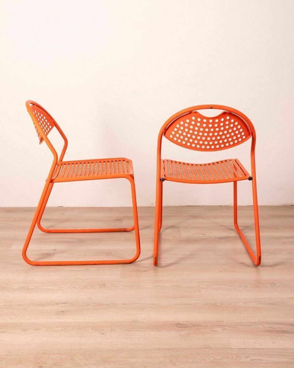 Pair Of Vintage 70's Red Garden Chairs, Italian Design photo furniture