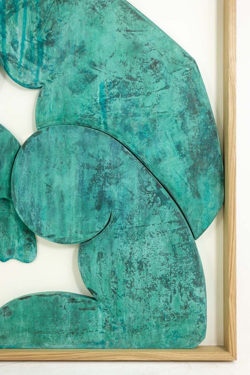 'The Twins', Bas Relief Framed In Oak Wood And Patinated Copper photo for sale