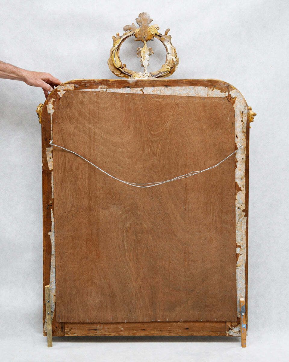 photo for sale 19th C Louis Philippe Mirror With Grapevine Crest